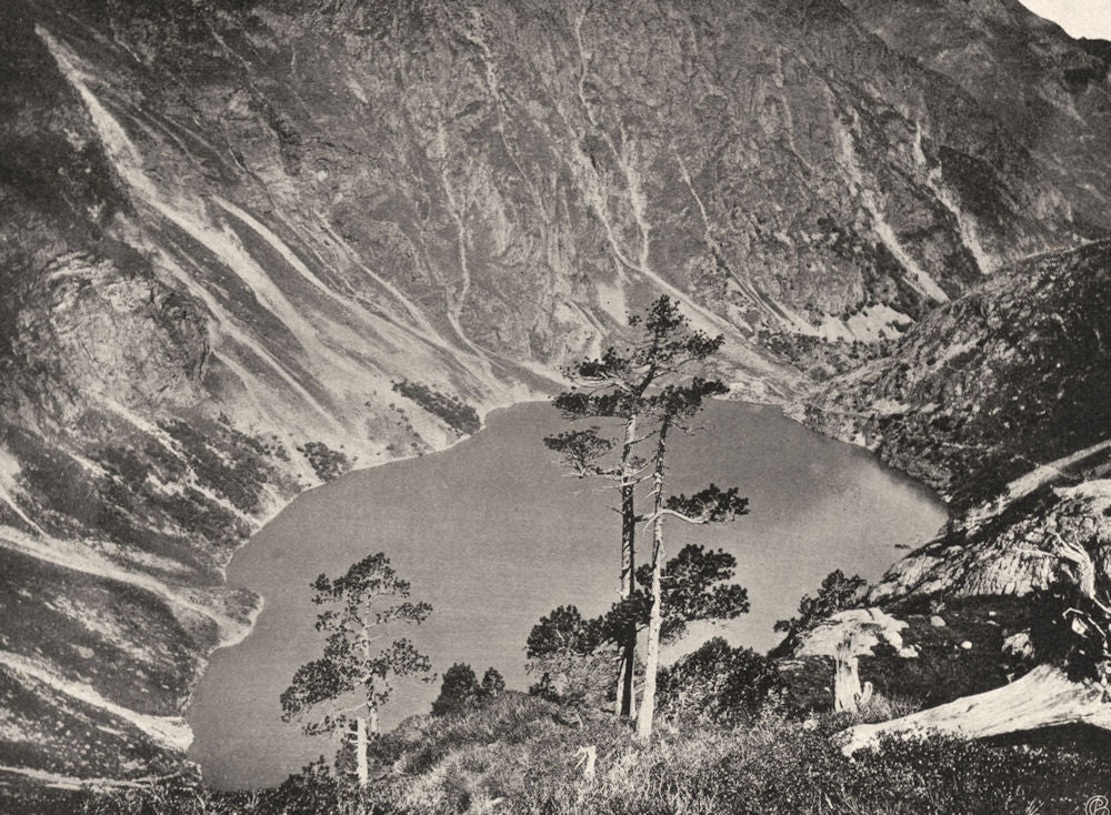 HAUTE-GARONNE. Lac du port de Venasque 1903 old antique vintage print picture